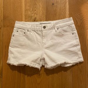 White Jean shorts